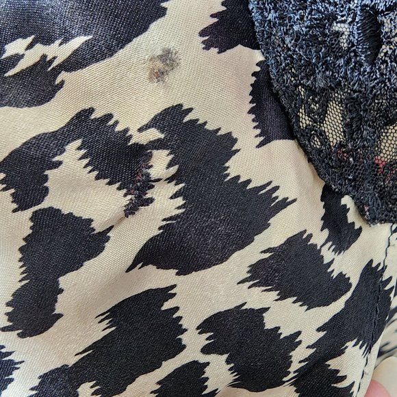 Women's Vintage Intimate Essentials Leopard Open Front Nighty Cami Medium Sexy - Picture 11 of 11